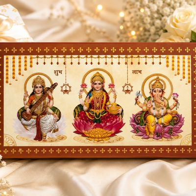 Laxmi Ganesh ji  3gm  999 silver coin gifting Box with 3 coin set 